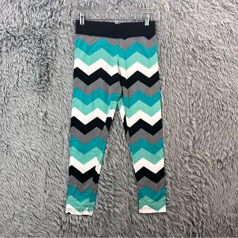 Vanity Leggings Womens Medium Chevron Cropped Leggings